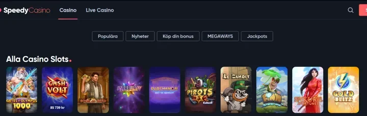 Upptäck spännande nya casino slots hos Speedy Casino
